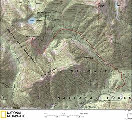 Bald Mtn South Ridge Route Map