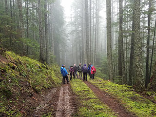 Some of the party in route to the lookout site