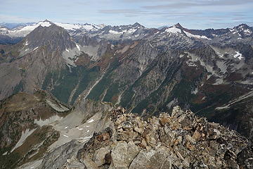 40. Looking north over much of the territory we covered the day before. The trail near Kool-Aid Lake is even visible if you zoom in