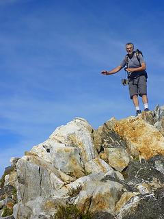 doing a dance on the summit