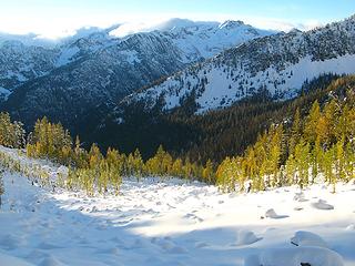 Looking back down toward Phelps Creek