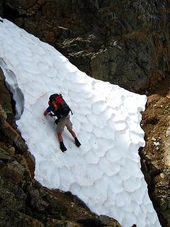 steep and exposed snow crossing