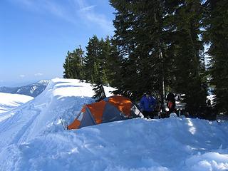 Camp among the trees at 5400 feet on the Railroad Grade