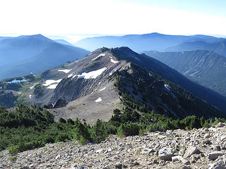 Warm Lake and the ridge out to Gilbert.