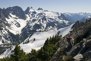 Rowena takes in the views from the La Bohn summit