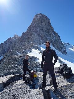 Looking ahead at our route up Cerro Agudo from where we crested the west ridge