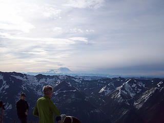 The group with Rainier in the background
