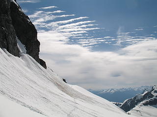 Interesting cloud patterns above the Terror Glacier.