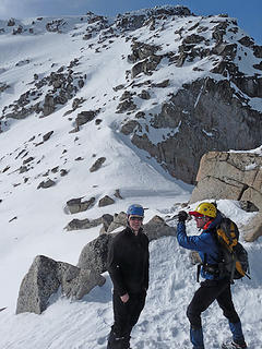 Clowning around at Colchuck col