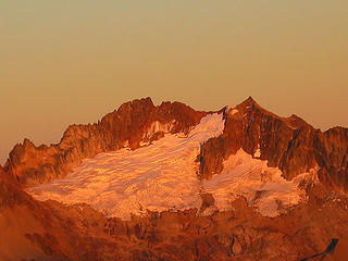 Alpenglow on Boston Peak and Quien Sabe Glacier