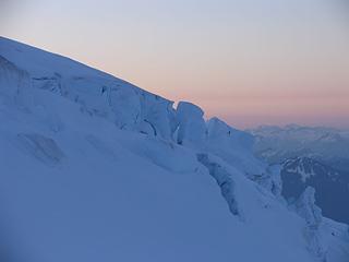 Arched serac at sunrise