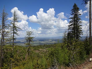 View north from the ridge top.