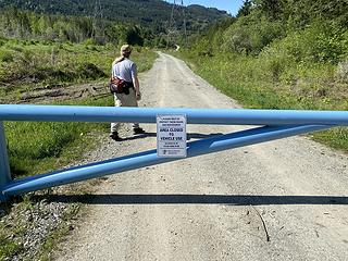 Gate on powerline access road