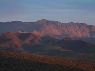 first light on Granite Peak