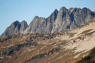 Bonanza's NW Peak rising over the NW ridge of North Star