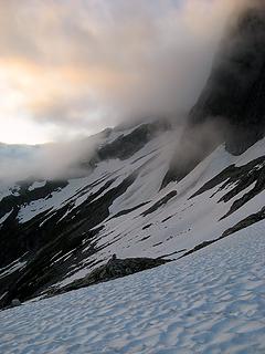 Looking behind at the cairn and route back to Phantom