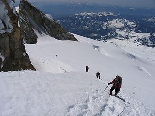 Leaving the Sherman Crater (9740 ft)