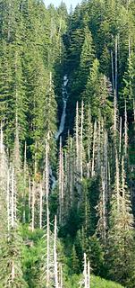 Unknown water fall, noth end of lake Isabel