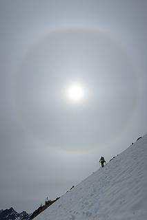 Turning the corner to descend