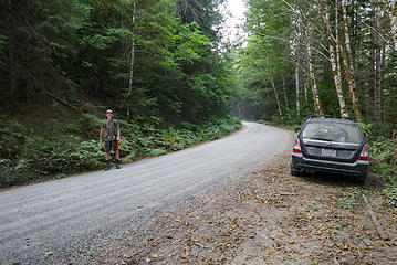 We parked at a wide spot along FR 6835, crossed the road and started hiking uphill