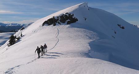 Far side of the small steep step