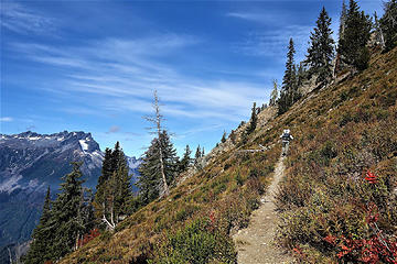 Heading up with Buck on left