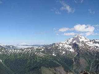 Two volcanoes - Baker in distance and Glacier