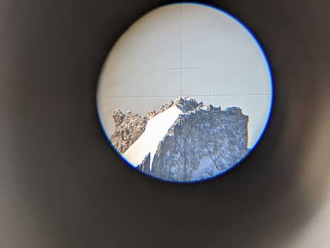 The view of East Fury through the scope