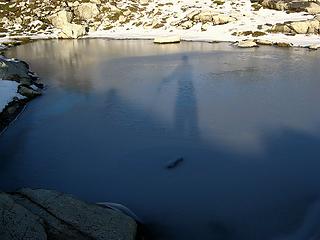 My shadow on Diceys tarn