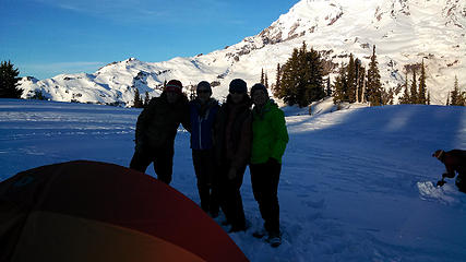 Carla, Tish, Barb and the Driver at camp