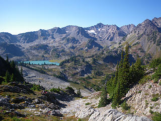 descending towards Stephen Lake