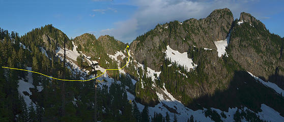 East Garfield from camp, 6:30 am