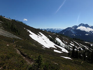 Looking back from trail highpoint...