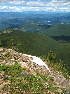 Lingering snow atop 7,308' Abercrombie.