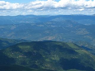 Looking northwest toward the clear-cut U.S./Canadian border.