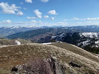 Looking back to my ridge walk of 5 miles.