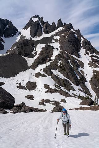 Chris starting out from the cirque