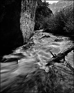 This creek flows off the Douglas Glacier on Mount Logan in the North Cascades. This was taken just below the feature known as the Pillbox.