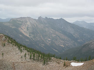 Three Pinnacles fromShellrock Pass