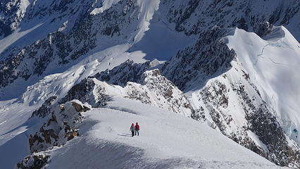 Other climbers nearing the summit