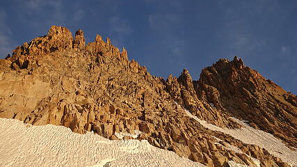 Looking up the east face of Koven