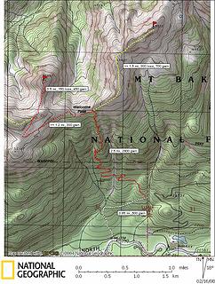 Trip Map (dogleg on left is incorrect)