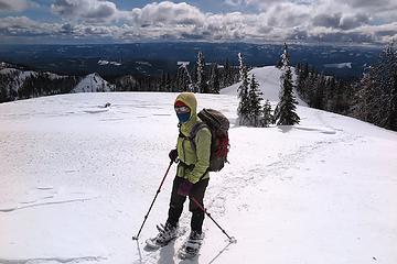 Carla coming up the to the summit