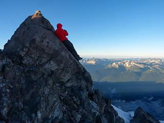 Jake peepin the views from a rock