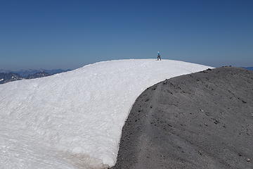Aaron explores the summit area