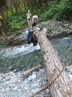 Paul fording Redoubt Creek