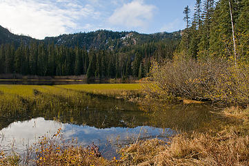 The sun makes an appearance over Swan Lake