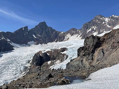 View onto the Deming glacier from camp