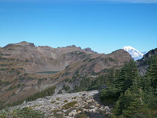 Goat Lake and Mt Rainier