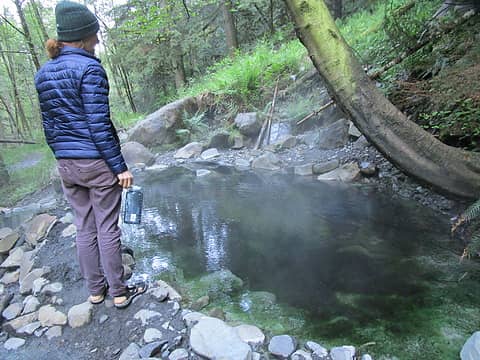 One of a dozen-plus hot spring pools